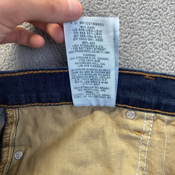 Levis 512 Womens Blue Jeans Straight Leg Size 14 M Stretch Denim,Casual - Picture 10 of 12